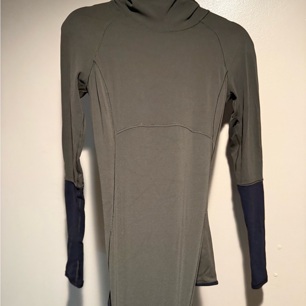 Lululemon Shape Up Pullover Green Black Hoodie nulu - Picture 9 of 9